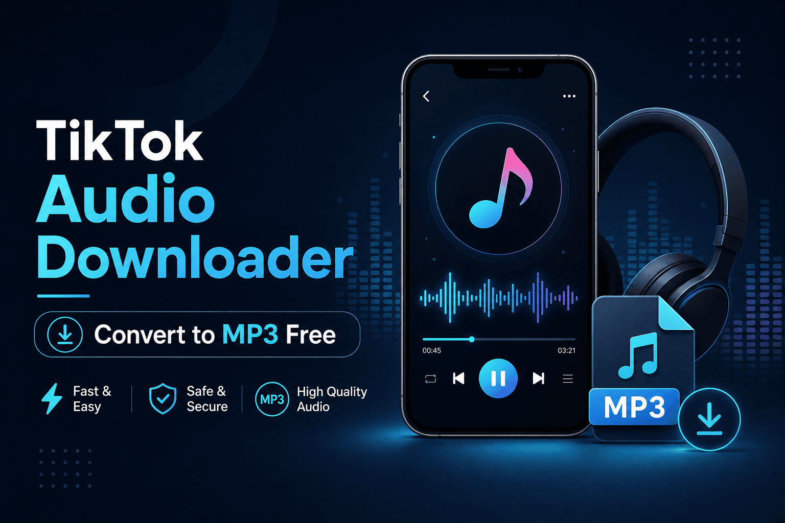 TikTok audio downloader — convert TikTok videos to MP3 free online